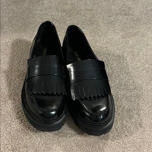 Nine West Glossy Black Loafers